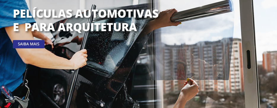 Estoque variado de produtos para películas automotivas, arquitetura e segurança